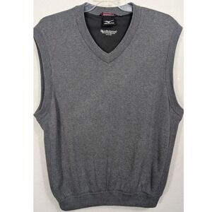 Mizuno WindLite Flex Sweater Vest V Neck Mens Large Gray Windproof Lined Golf